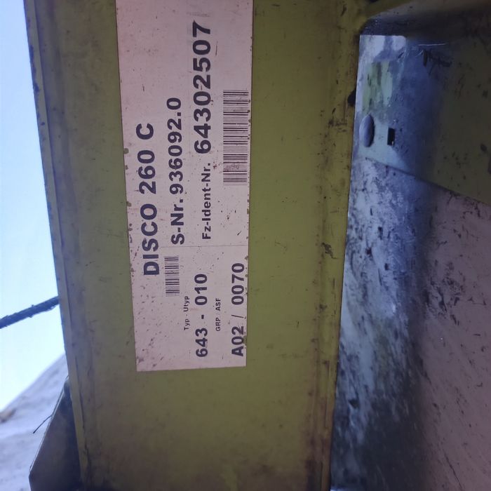 Kosiarka dyskowa Claas disco 260C