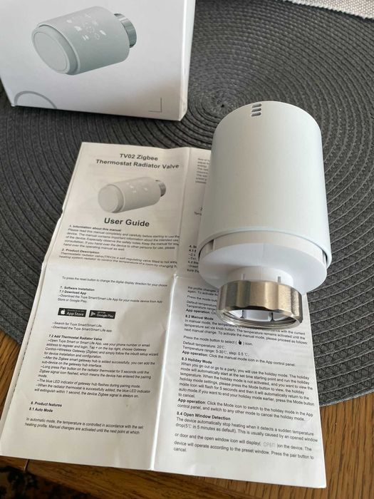 Inteligentny termostatyczny zawór grzejnikowy plus koncentrator