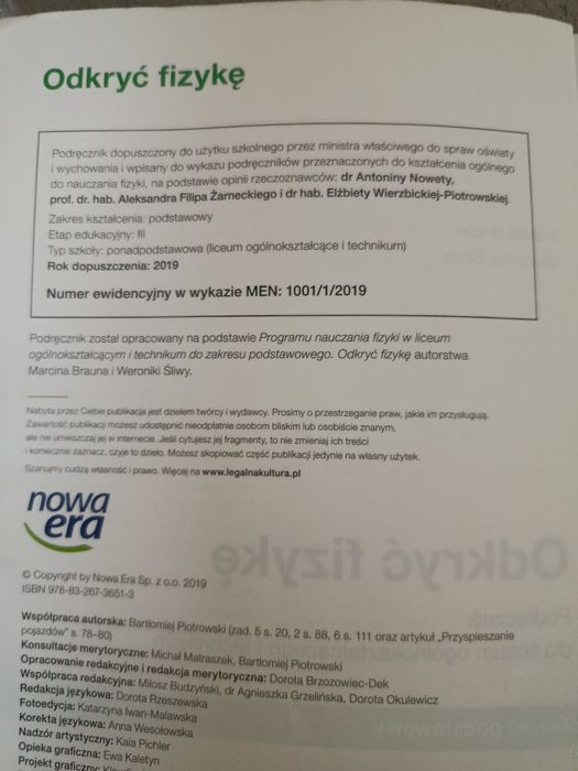 Odkryć fizykę 1 , zakres podstawy