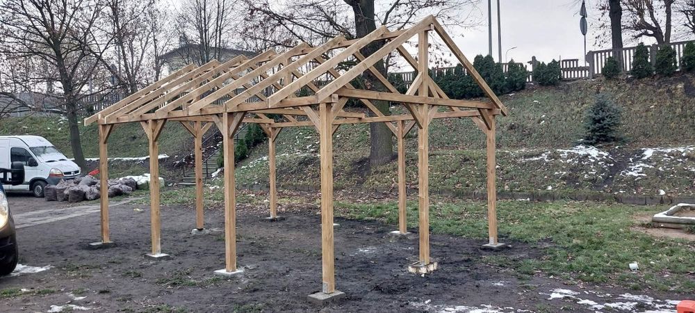 Garaż wiata konstrukcja szkieletowa