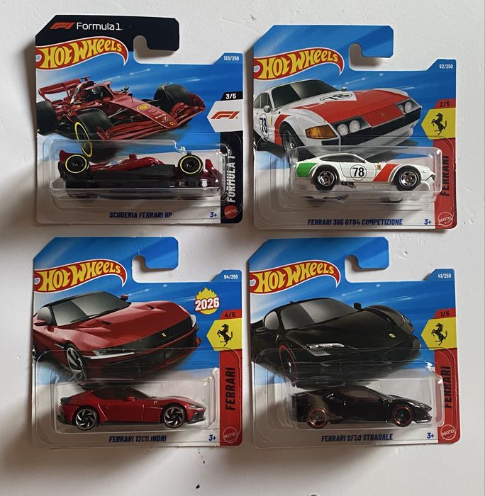 Hot Wheels Pack 4 Ferrari