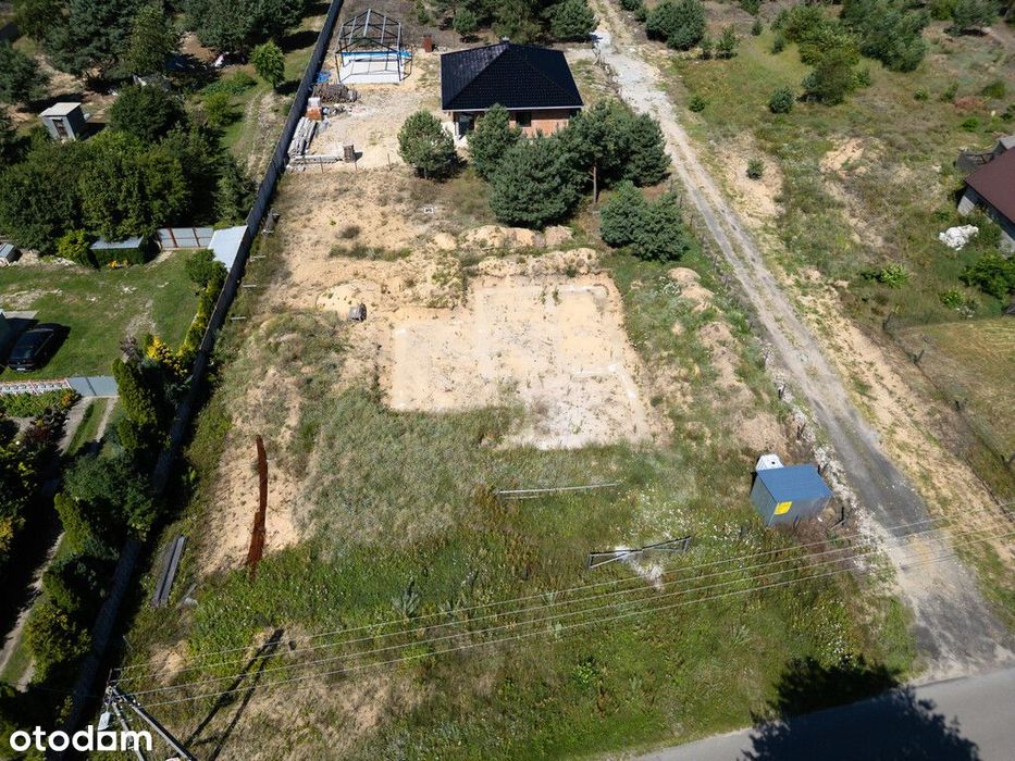 Działka z projektem + fundament 1500m2 Wymysłów