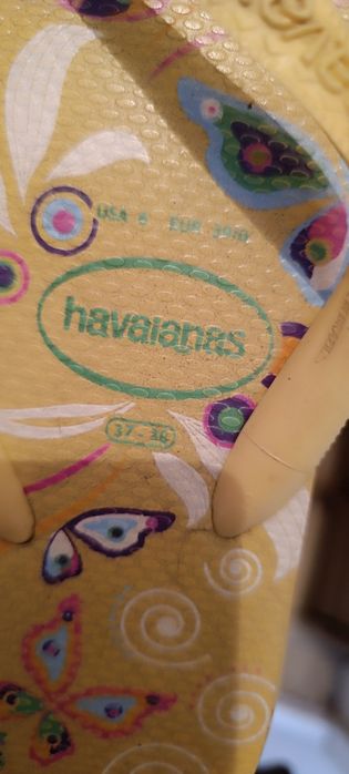 Havaianas amarelas, usadas. Tamanho 37-38