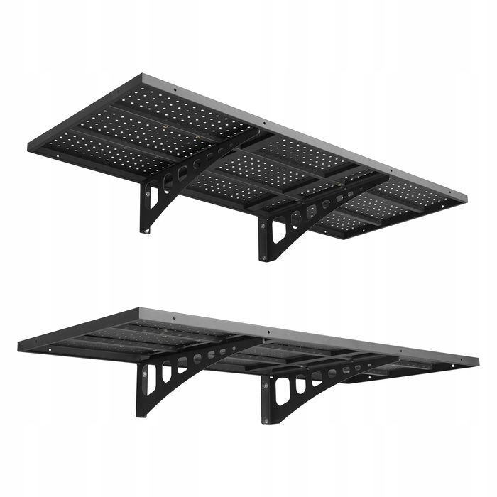 VEVOR Półki Ścienne 2Szt 121,9x50,3CM 127KG Na Warstwę Regał Garażowy