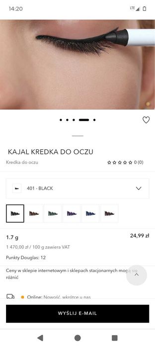 Kredka do oczu EYE LINER long lasting kajal
