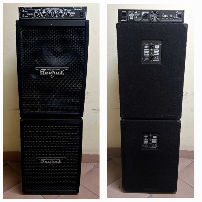 Zestaw basowy Taurus wzmacniacz BL450 +kolumna TS112F +kolumna TS210F