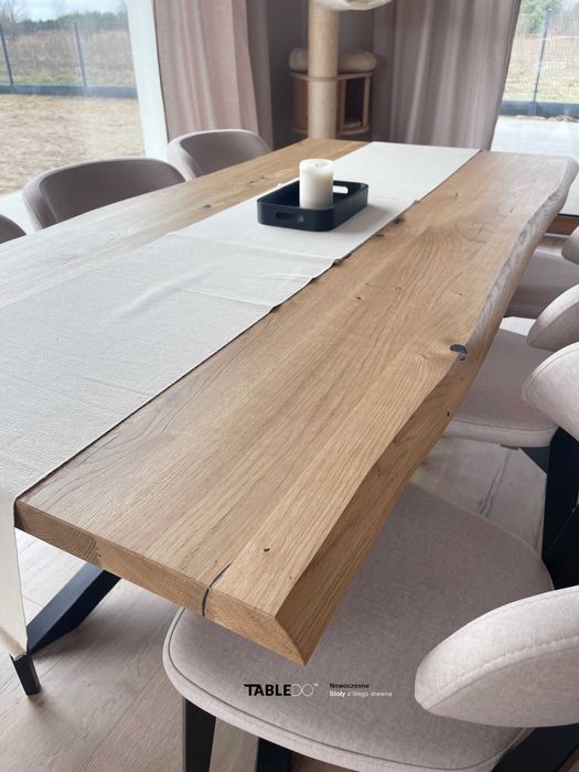 Stół dębowy z litego drewna rozkładany Typ Pająk OFLIS  Producent