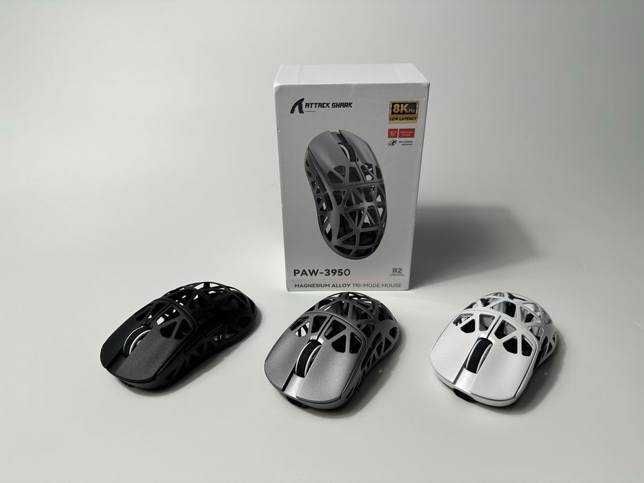 ІГРОВА Бездротова Миша ATTACK SHARK R2 Magnesium 8k PAW3950 8000 Гц Сплав магнію