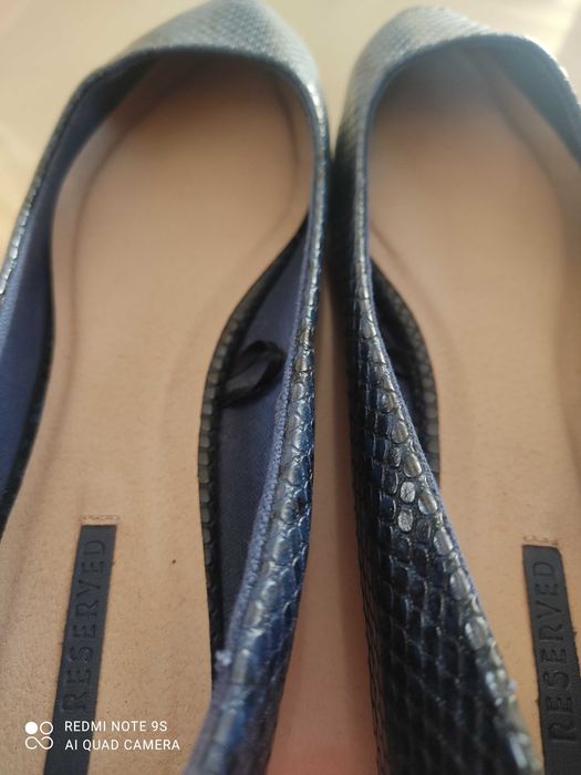 Granatowe baleriny damskie