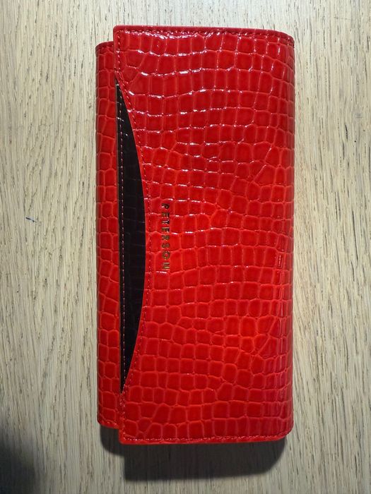 Peterson czerwony skórzany portfel