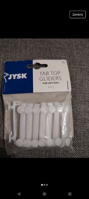 Ślizgacze do szarf do szyny sufitowej