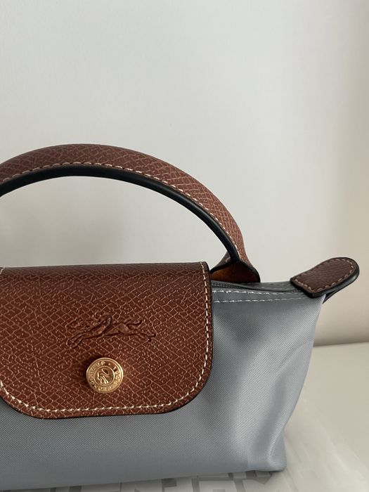 Carteira longchamp mini cinza