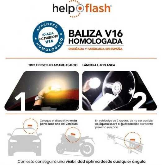 Triangulo sinalização Luminosa para automóvel - Artigo Novo