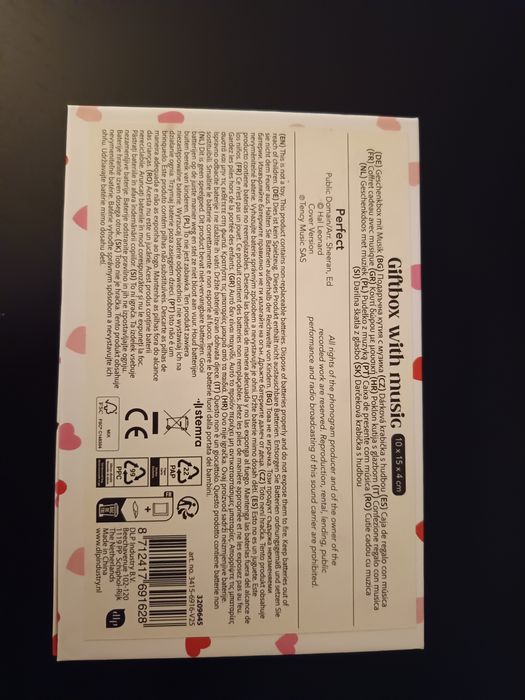 Caixa música S.Valentim