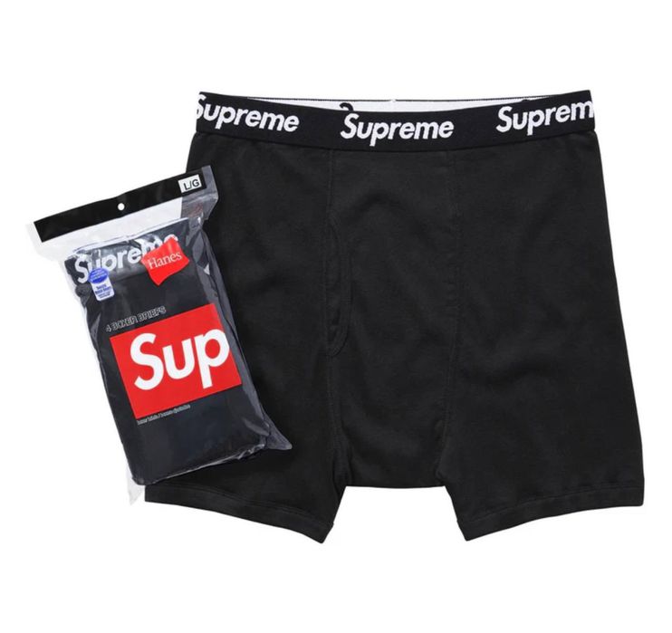 Трусы Supreme 4 Pack Hanes Boxers Briefs Боксеры 4 шт Суприм Оригинал