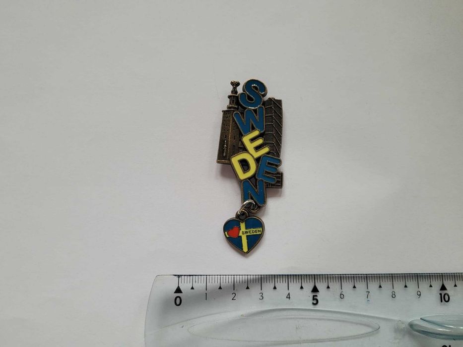 Magnes na lodówkę - 402f. SZWECJA z przywieszką