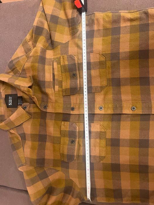 Сорочка тактична "5.11 tactical® lester flannel plaid long sleeve shirt" brown duck plaid