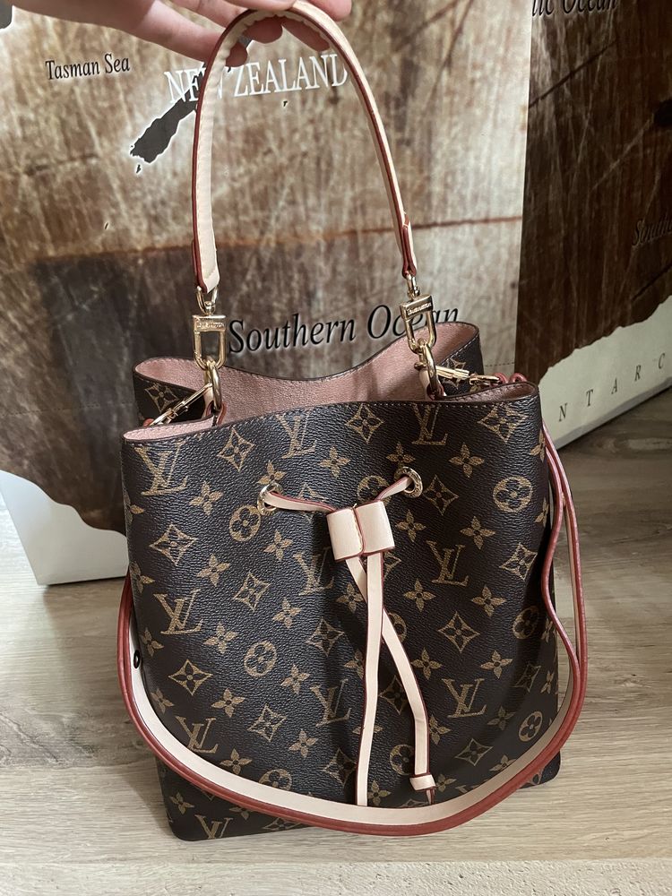 Torebka worek LV louis vuitton monogram brązowa Zamość •