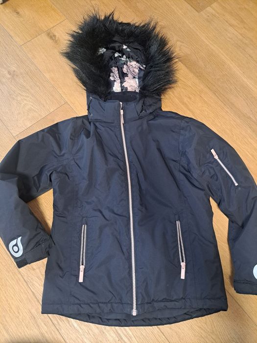 140 kurtka zimowa czarna dziewczynka