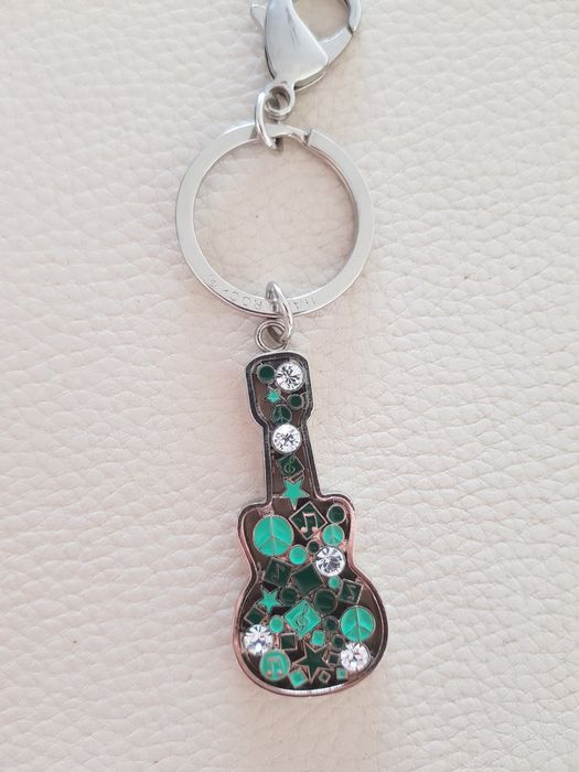 Porta chaves keychain guitarra verde Hard Rock Cafe NOVO