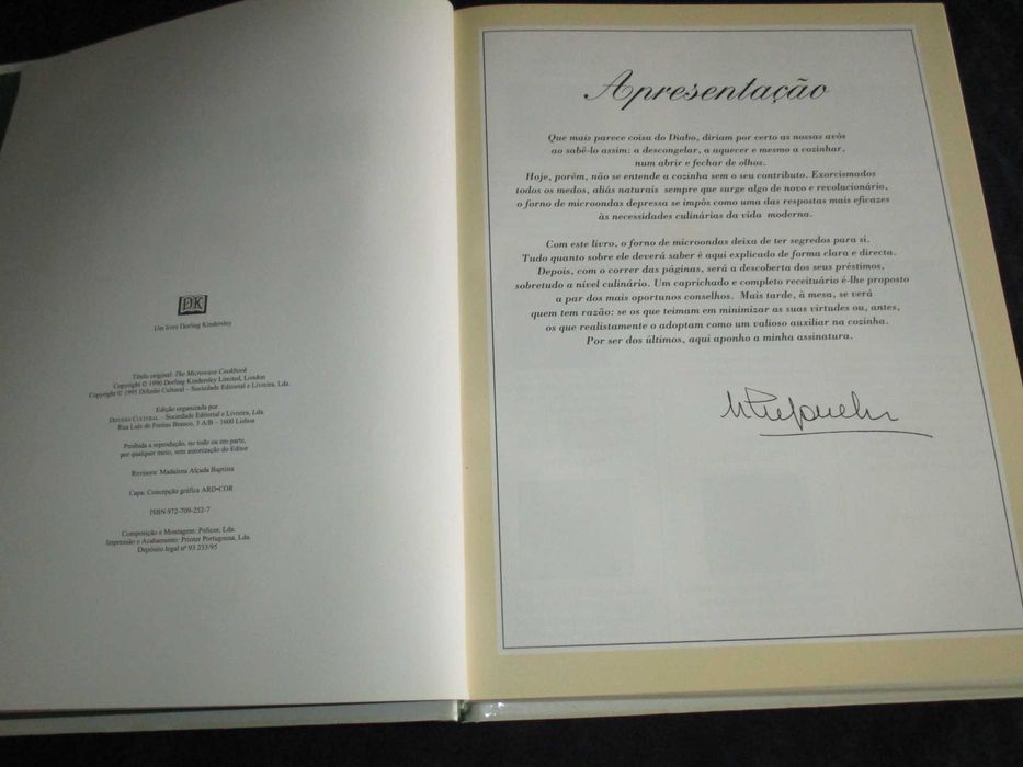 Livro Cozinhando com o Microondas Curso Prático Ilustrado