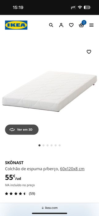 Sniglar ikea berço + Colchão