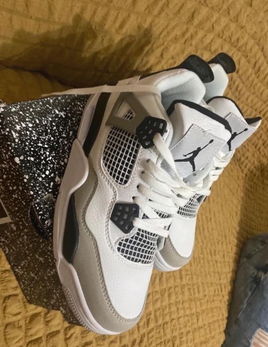 Air jordan 4 retro czarno biale  sneakers nowe oryginalne buty damskie !