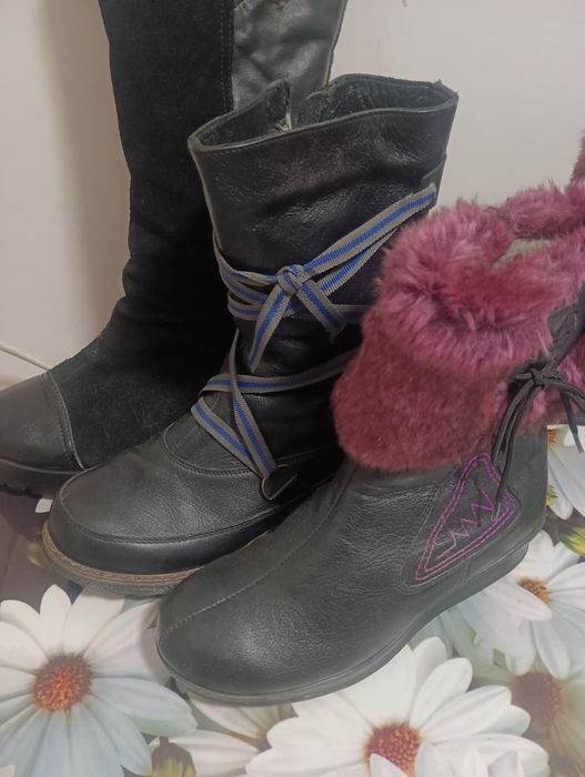 Шкіряні фабричні сапожки