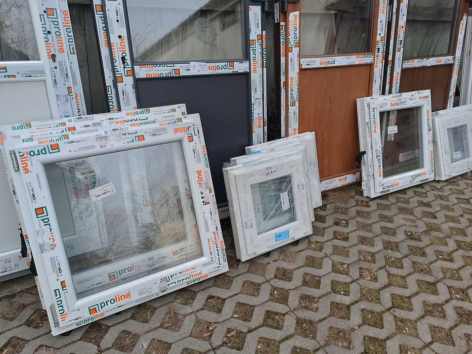 Drzwi PCV białe złoty dąb antracyt