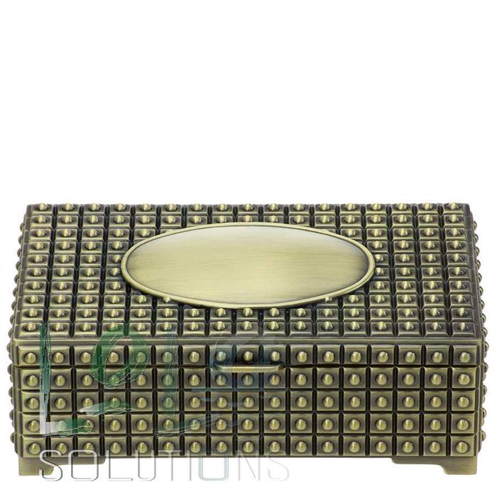 Nowoczesna szkatułka platerowa, oksydowana