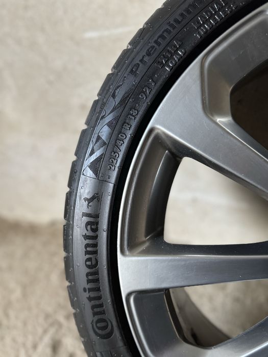 Oryginalne koła felgi Audi 18" 5x112 ET54 + Opony Continental