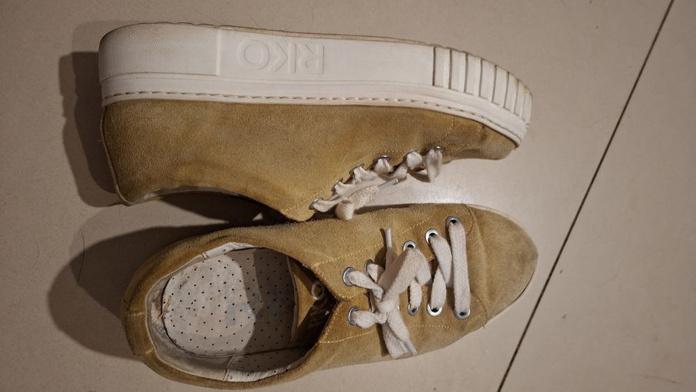 Trampki zamszowe skóra camel 37 Ryłko