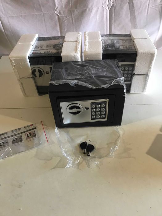 Сейф 17E з кодом та ключем для дому, офісу,готелю,ел.замок,стальний