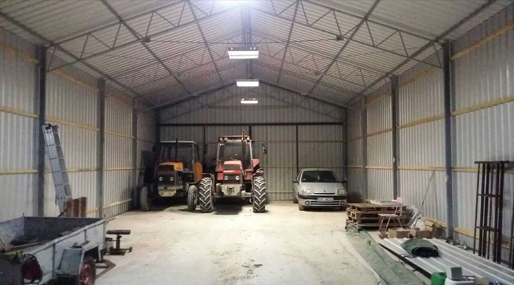 Nowa KONSTRUKCJA WIATA OCYNKOWANA 8x6.5m Garaż Magazyn Hala Rolna