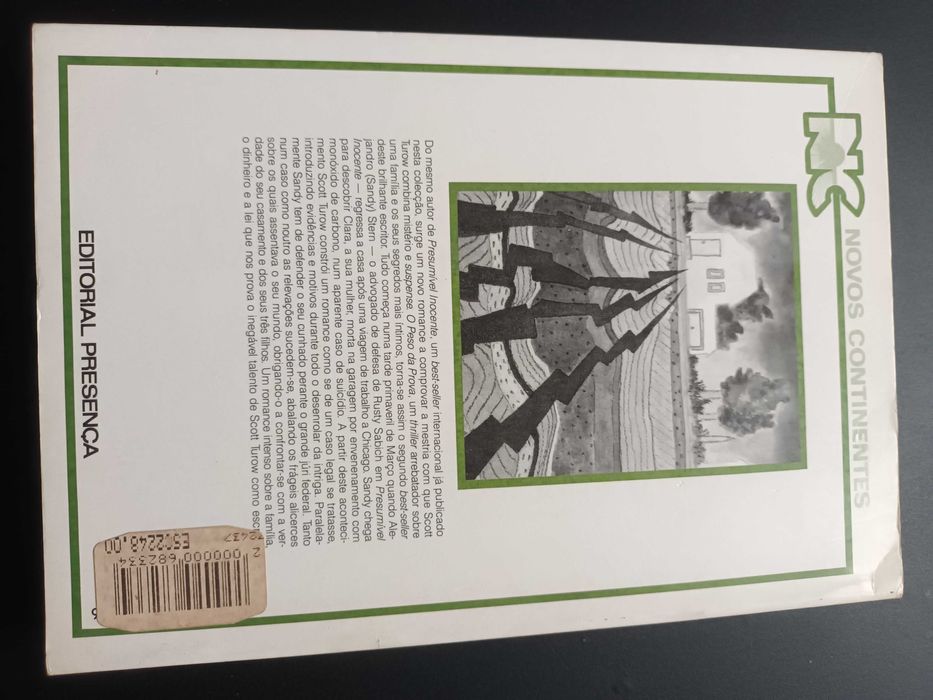 "O Peso da Prova" por Scott Turow - 1ª Edição
