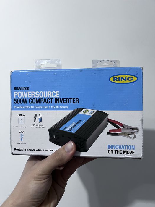 500W компактний інвертор Ring - живлення 230V з 12V DC джерела
