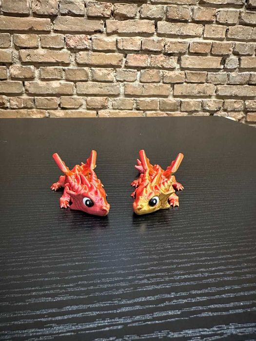 Uroczy smok 3D | Figurka fantasy | Rękodzieło
