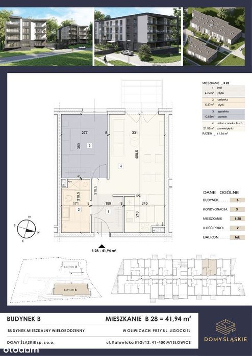 B28 - 2 pokoje + balkon