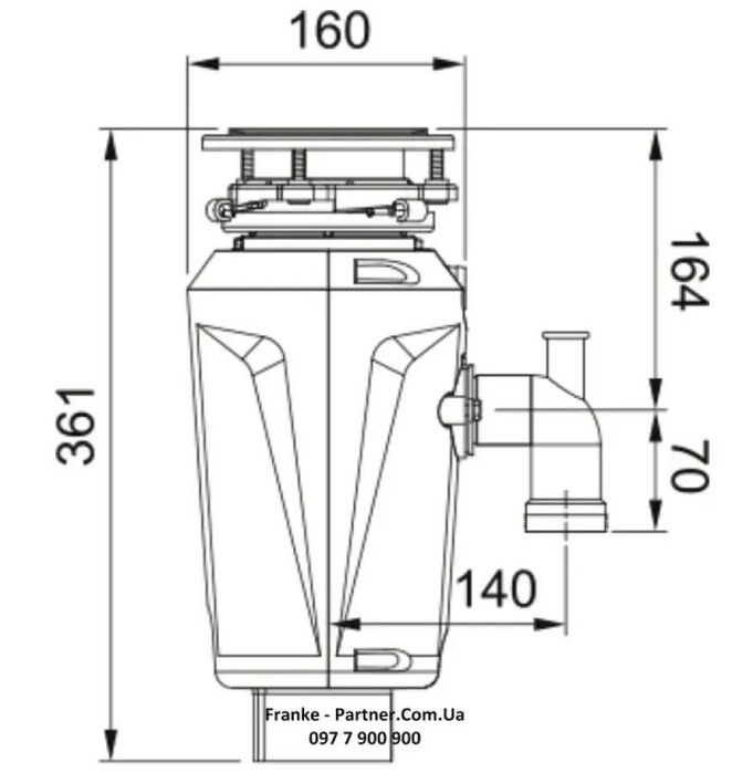 Диспоузер подрібнювач харчових відходів Franke SLIM 50 (Teka TRS 520)