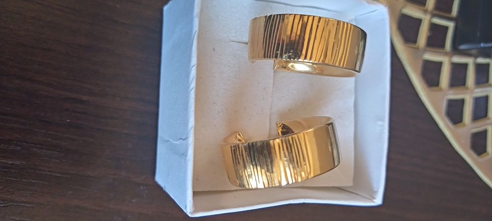 925 Srebrne kolczyki pozłacane