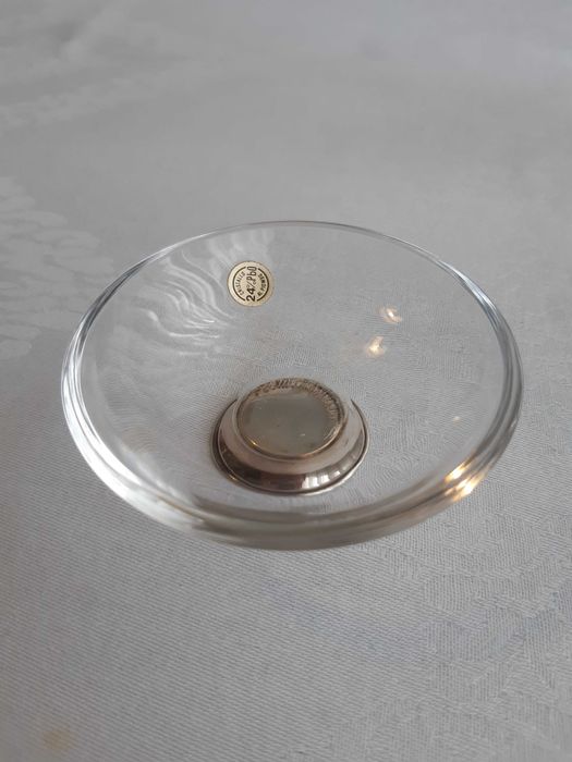 Aneleira em cristal e prata (Itália) séc. XX