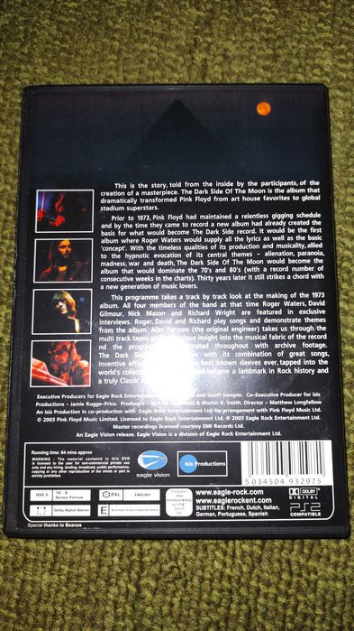 DVD как записывали альбом Pink Floyd The Dark Side Of The Moon фирма