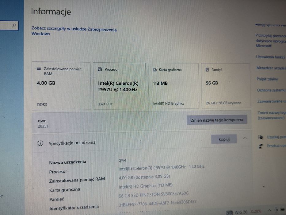 Laptop Lenovo G50 70