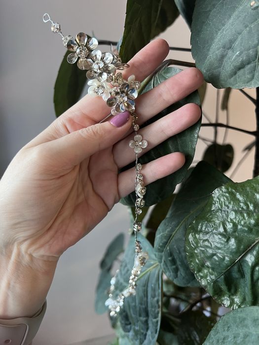 Zestaw biżuterii motyw roślinny, boho sesja