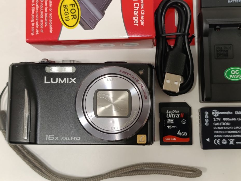 Aparat cyfrowy Panasonic LUMIX DMC-TZ22 LEICA 14mp zoom x16 fullHD dotykowy GPS MANUAL PASM vintage retro stary y2k, JAPAN kompaktowy stan BDB-