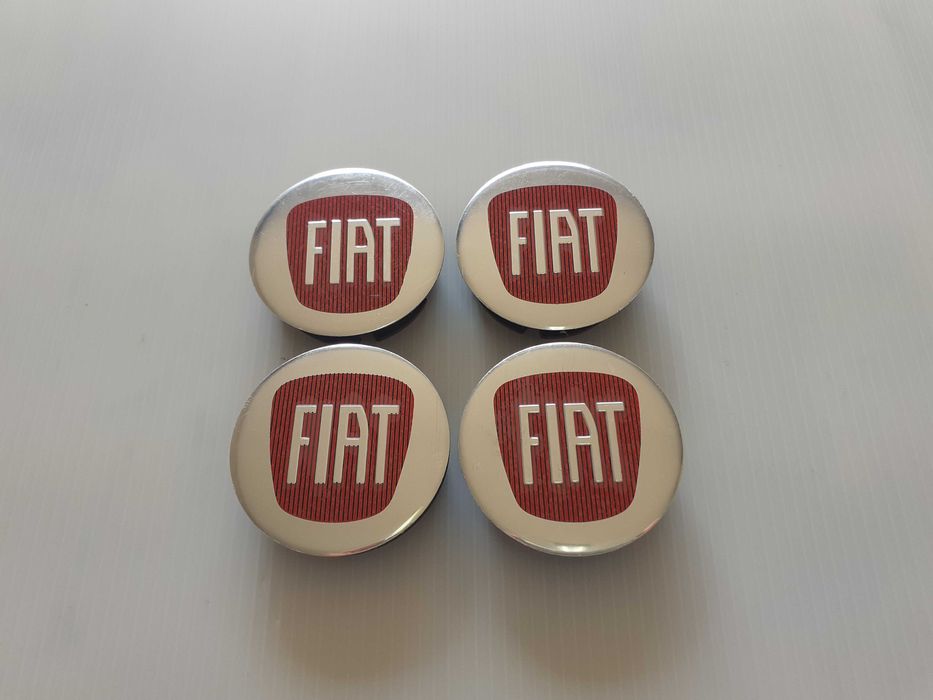 Centros/tampas de jante completos FIAT com 50, 56, 60, 65 e 68 mm