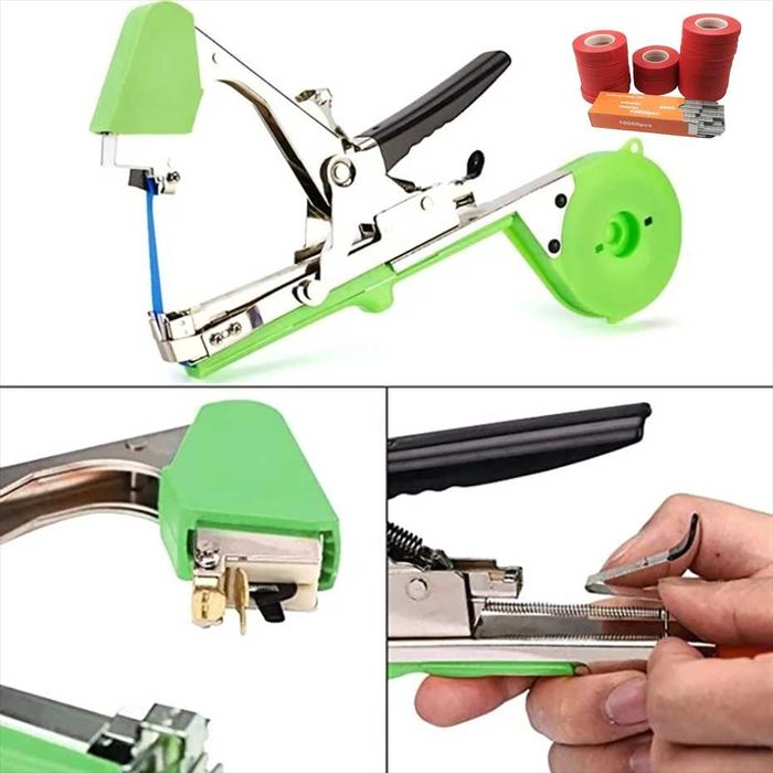 Степлер садовый для подвязки растений + скобы 10000 шт + лента 10 шт