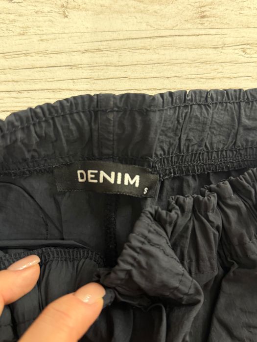 Темно-синие штаны парашуты оверсайз