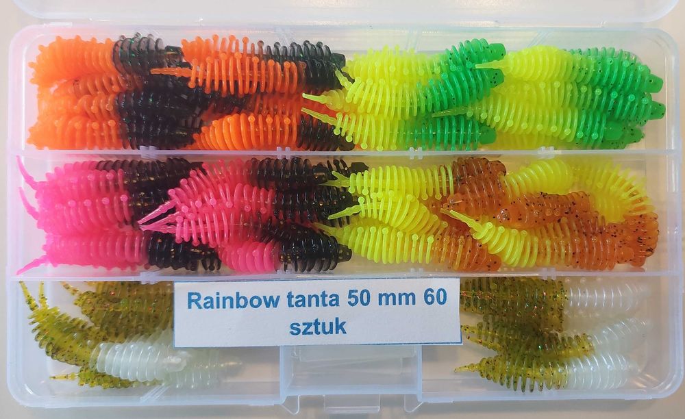 Rainbow tanta 50 mm 5cm 60 sztuk zestaw przynęt #kolorki