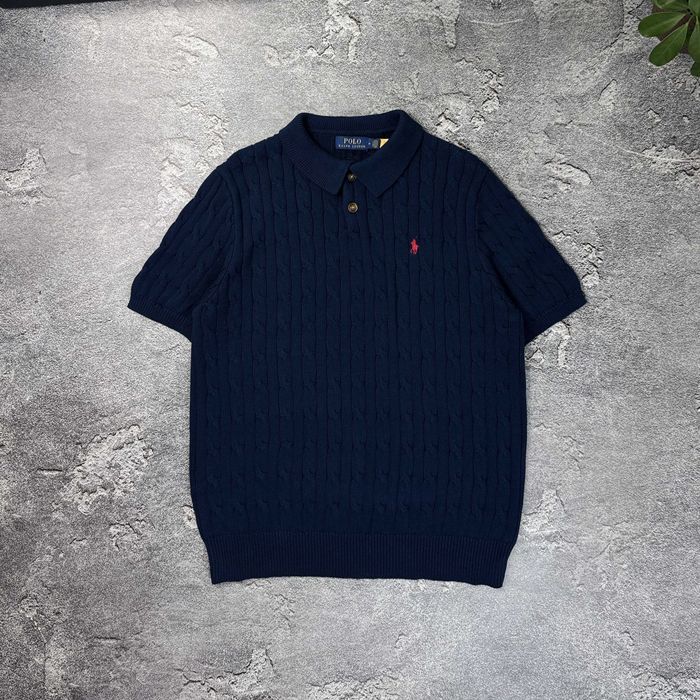 Поло вязане ralph lauren футболка з коміром поло ральф лорен